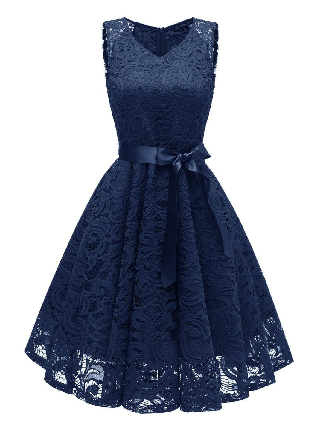 1950s Lace V Neck Bow Dress — vintage elegance for the modern woman