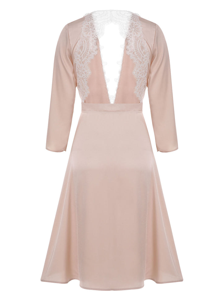 1950s Long Ice Silk Backless Nightgown — vintage elegance for the modern woman
