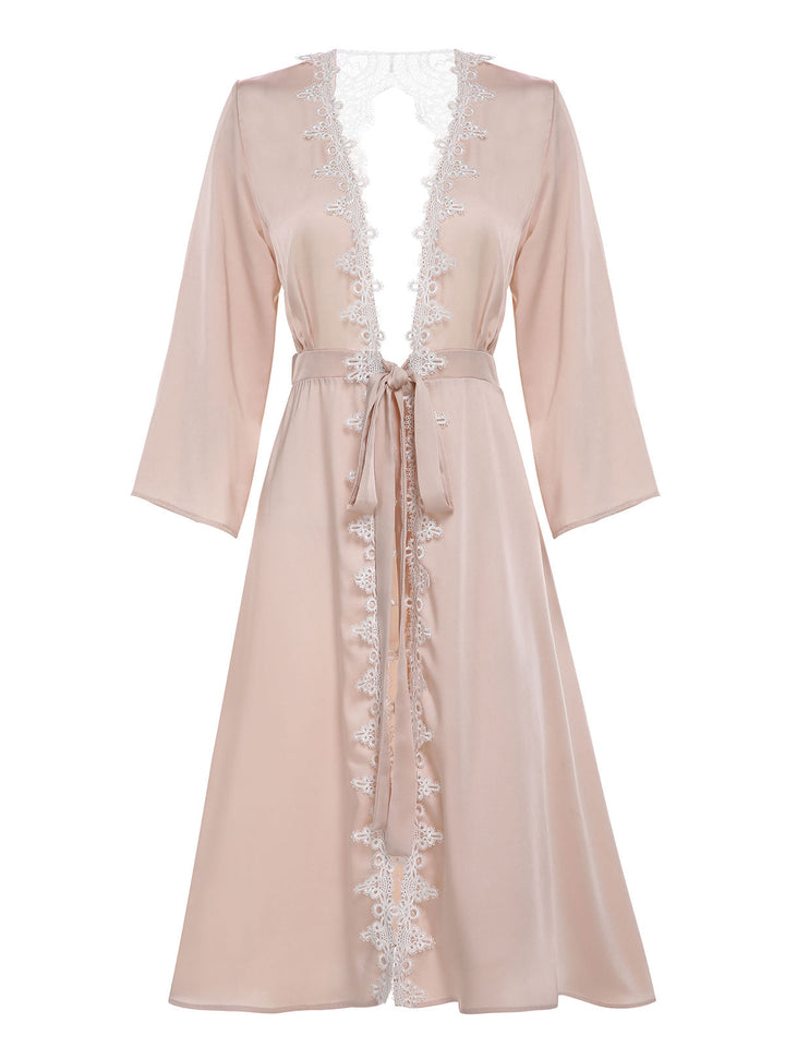 1950s Long Ice Silk Backless Nightgown: timeless style reimagined