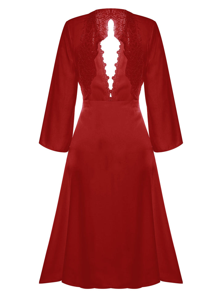 1950s Long Ice Silk Backless Nightgown — vintage elegance for the modern woman