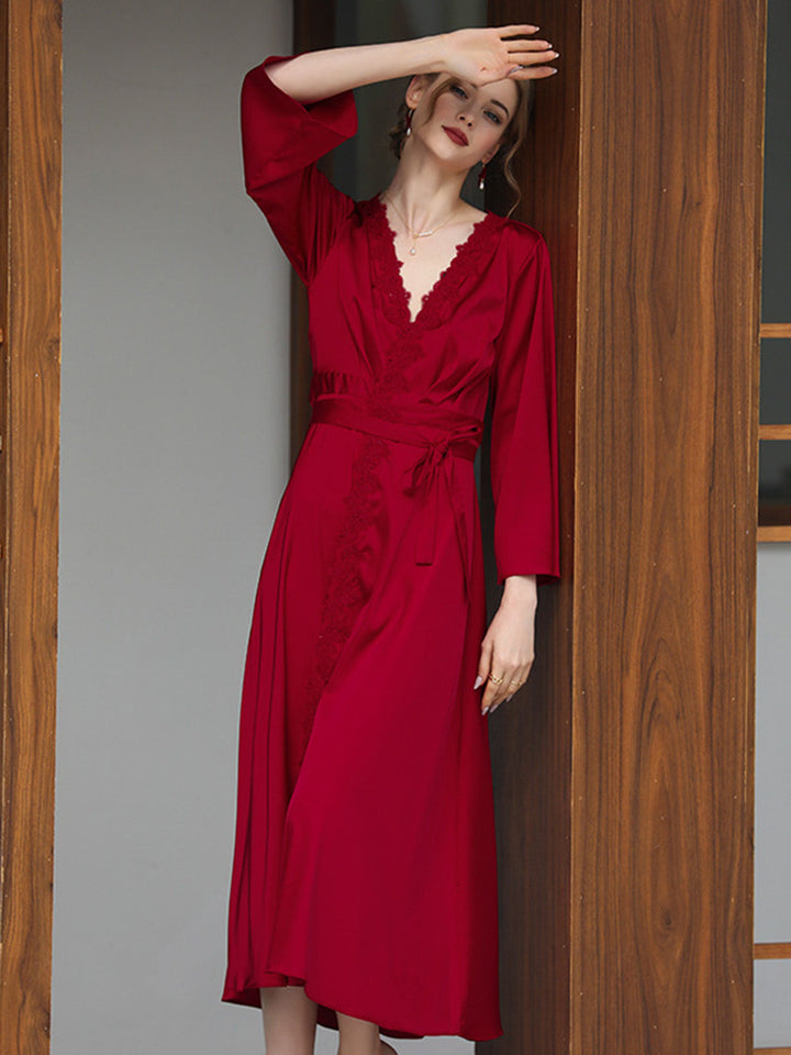 1950s Long Ice Silk Backless Nightgown: timeless style reimagined