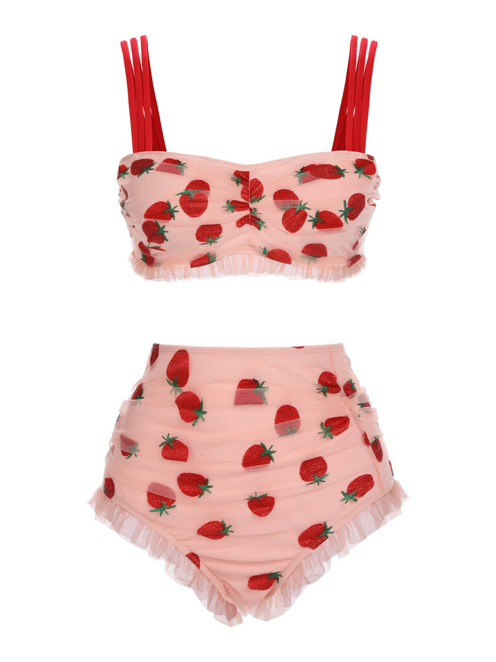 1950s Mesh Butterfly Tankini Set - vintage fashion, retro style