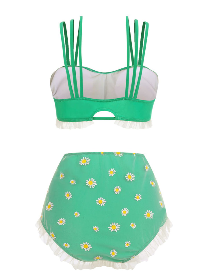 1950s Mesh Butterfly Tankini Set - vintage fashion, retro style