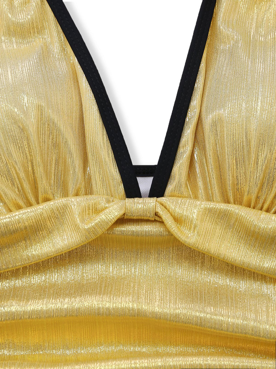 1950s Metallic Shimmer Strappy Halter One-Piece Swimsuit: beautiful vintage swimwear, retro swimsuit, pin-up style with timeless appeal