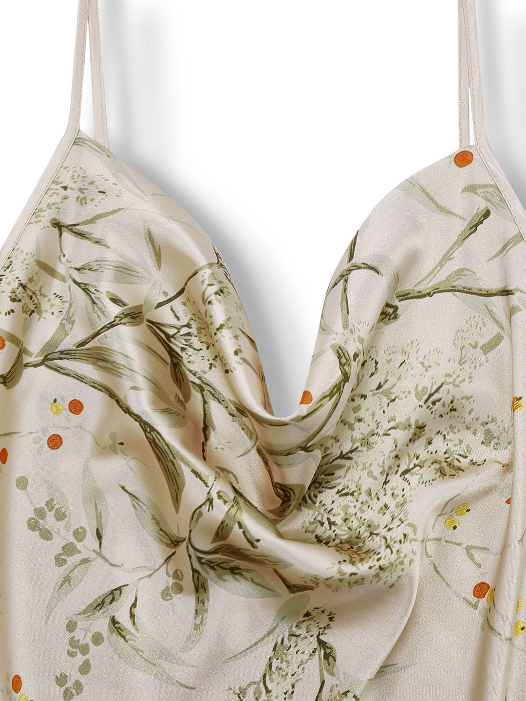 2PCS 1950s Floral Straps Satin Nightgown &amp; Matching Robe - vintage nightgown, retro sleepwear