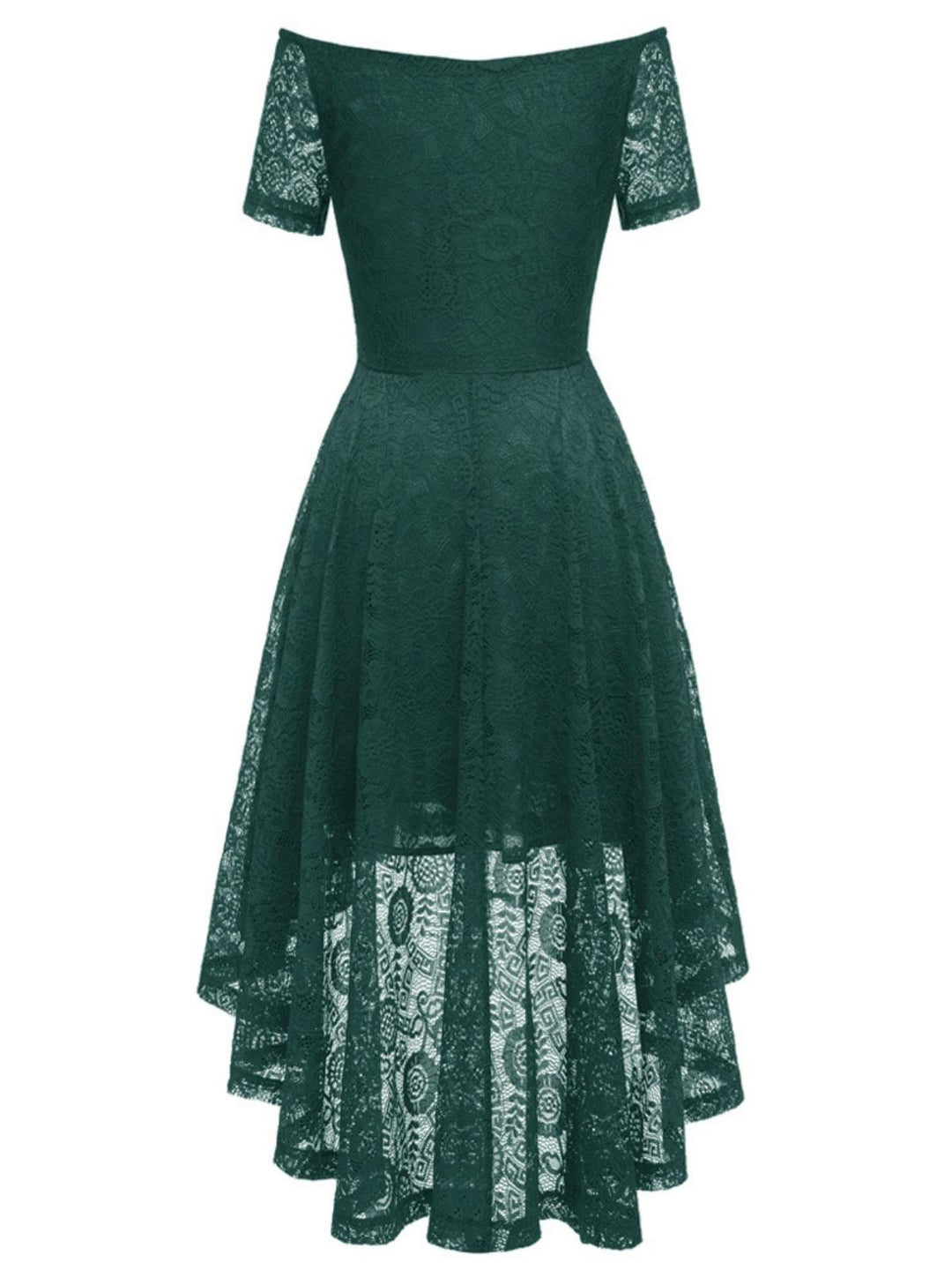 1950s Off-shoulder Floral Lace Dress — vintage elegance for the modern woman