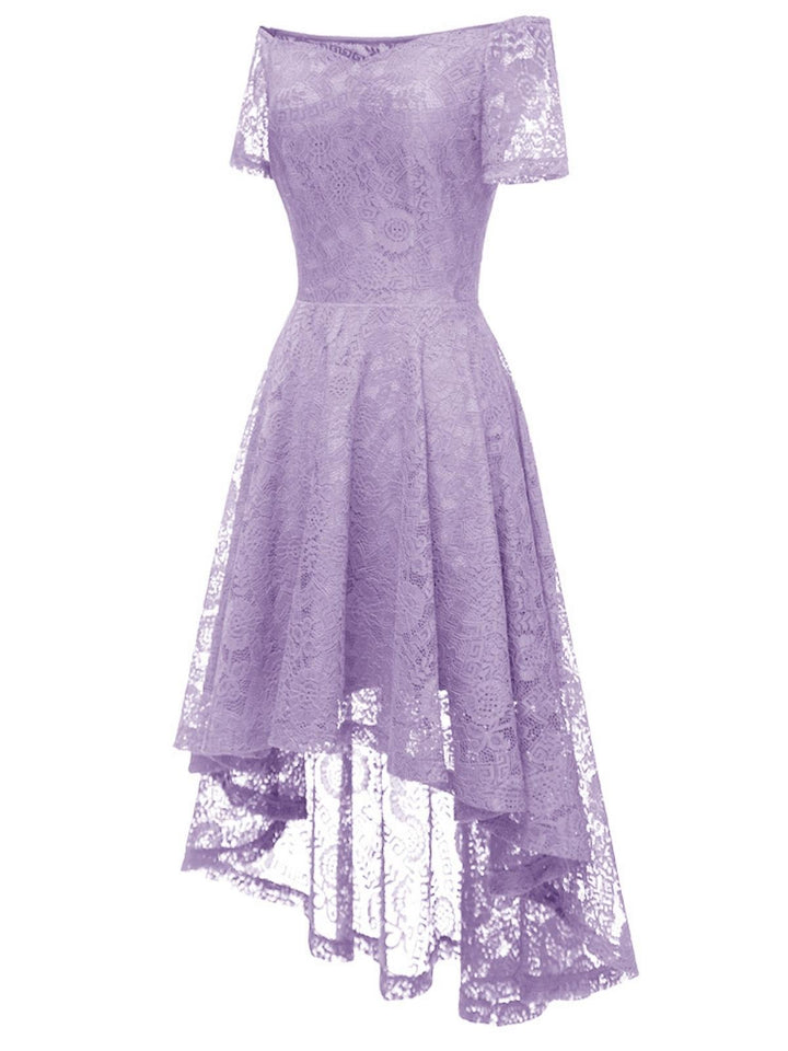 1950s Off-shoulder Floral Lace Dress — vintage elegance for the modern woman