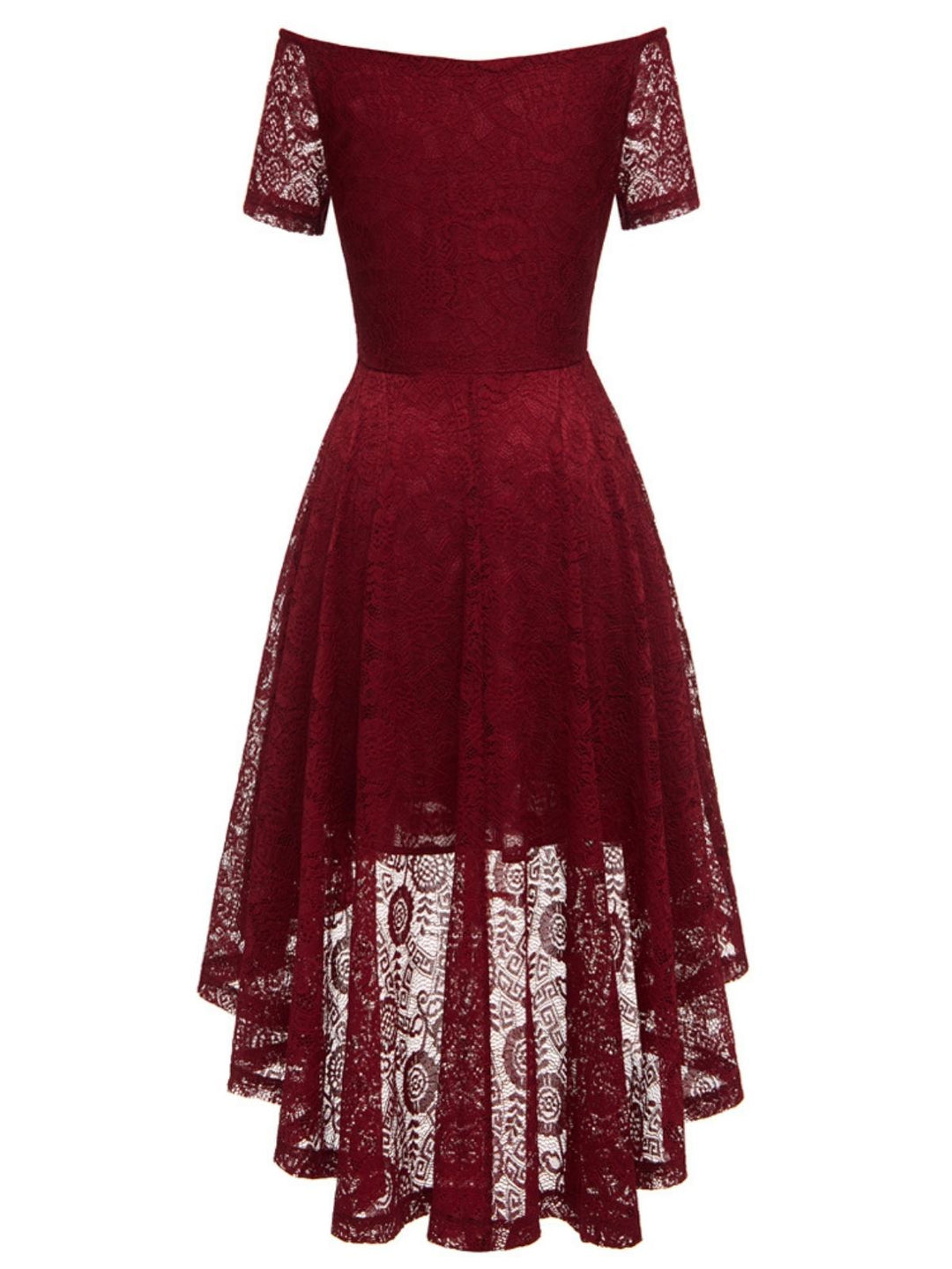 1950s Off-shoulder Floral Lace Dress — vintage elegance for the modern woman