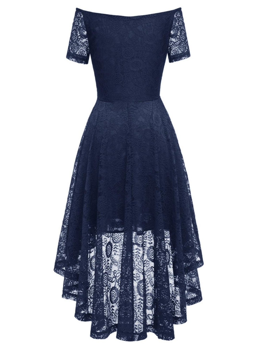 1950s Off-shoulder Floral Lace Dress — vintage elegance for the modern woman