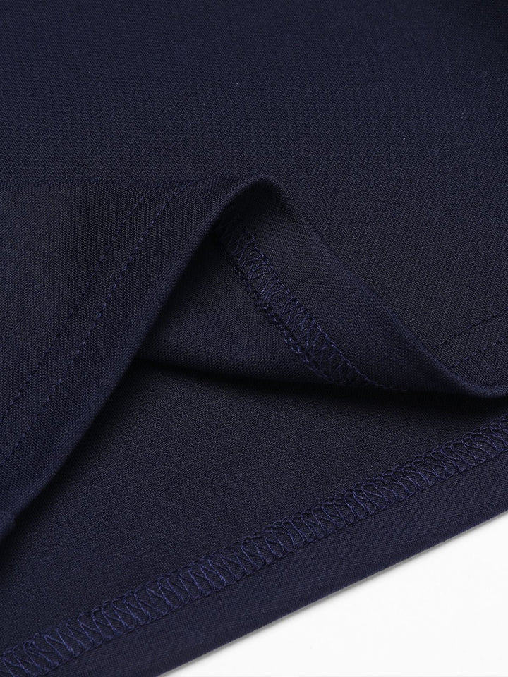 Navy Blue 1950s Patchwork Off-shoulder Striped Romper — vintage elegance for the modern woman