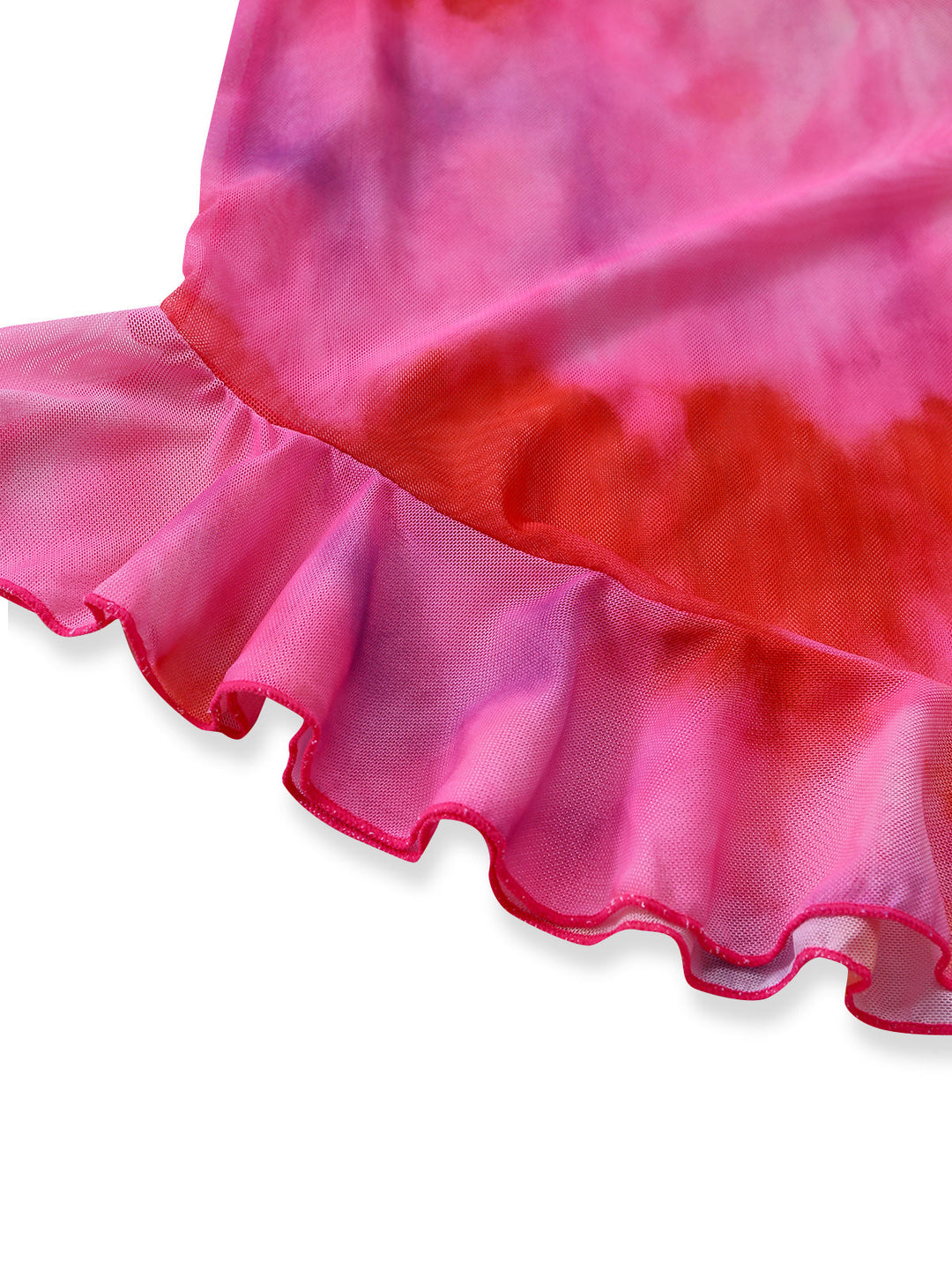 Pink 1950s Gradient Halter Tankini Set &amp; Asymmetric Cover-Up - vintage fashion, retro style