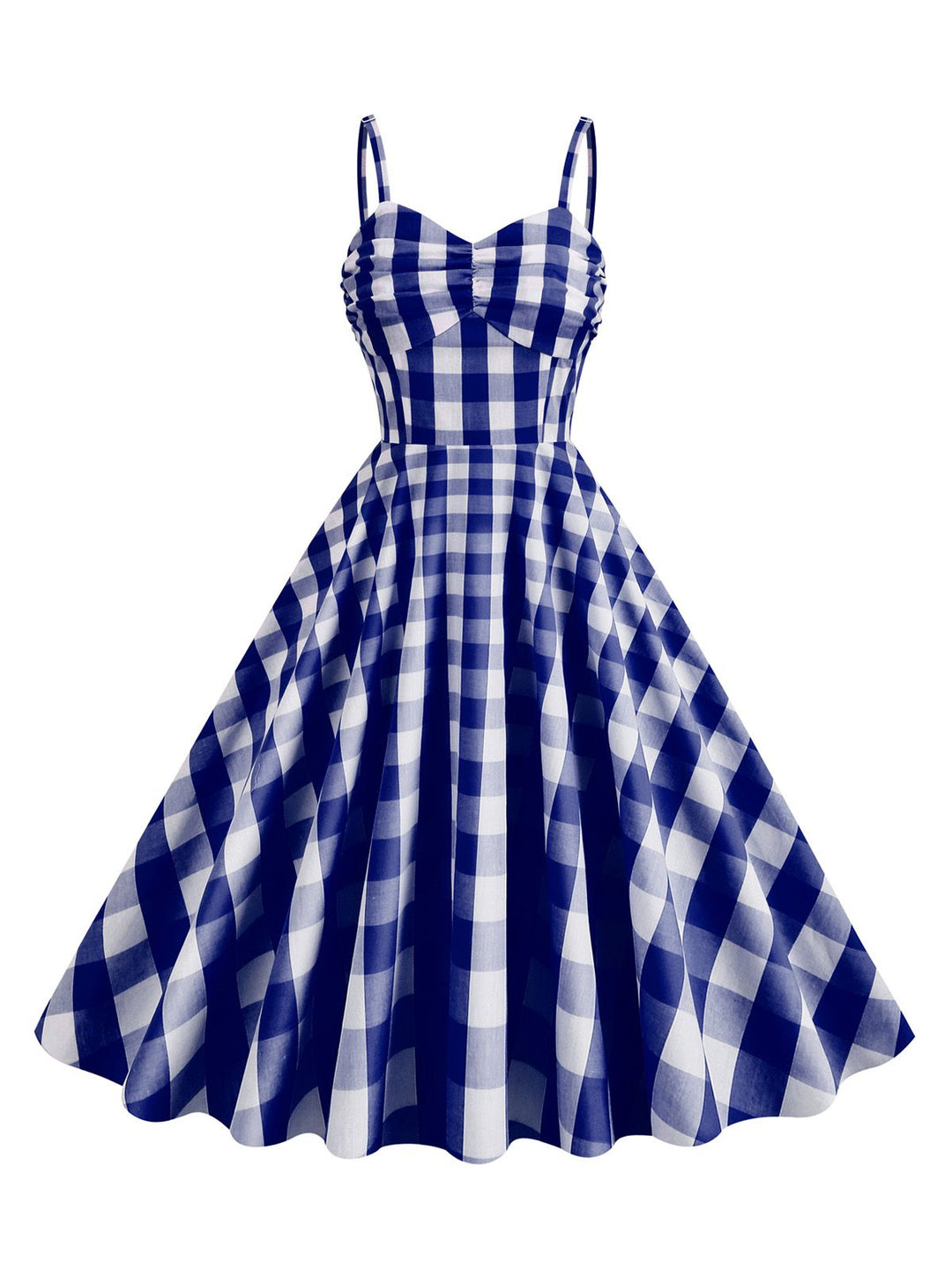 1950s Plaid Strap Cotton Swing Dress — vintage elegance for the modern woman