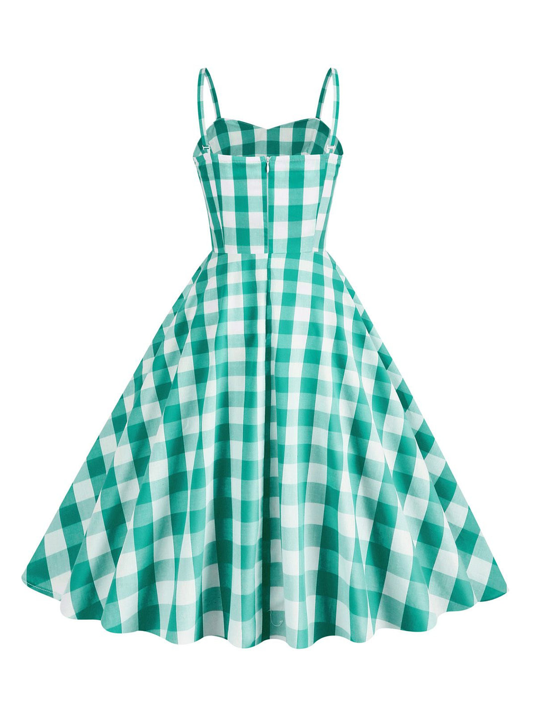 1950s Plaid Strap Cotton Swing Dress: timeless style reimagined