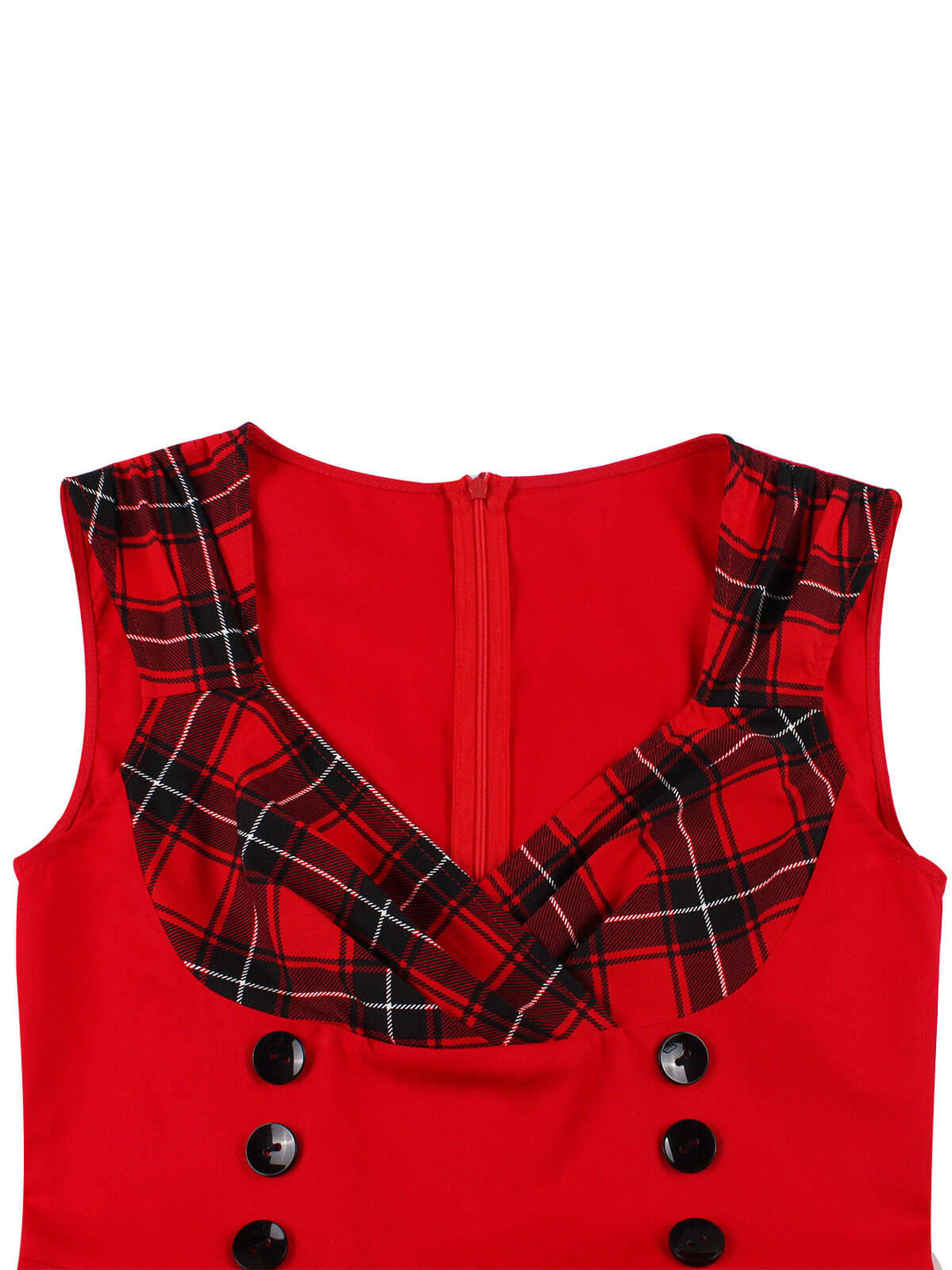 &amp; 1950s Plaid V-Neck Dress: timeless style reimagined