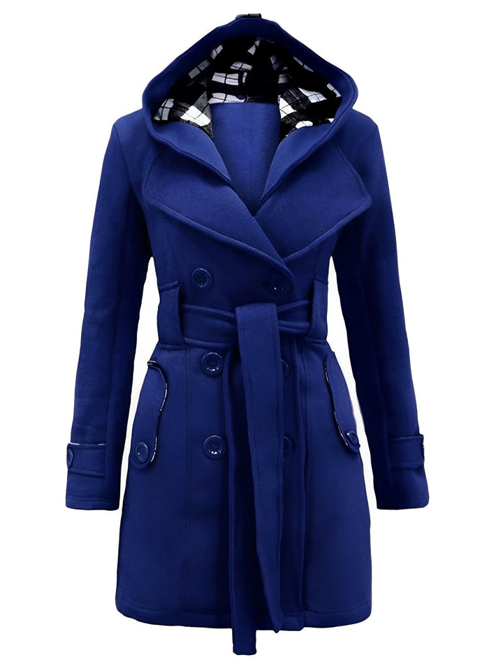 1950s Plaids Hooded Belted Coat - vintage fashion, style