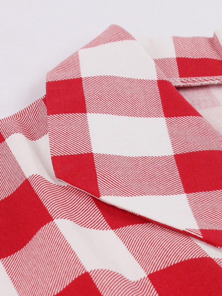 1950s Pockets Plaid Dress — a 1950s silhouette that turns sidewalks into runways