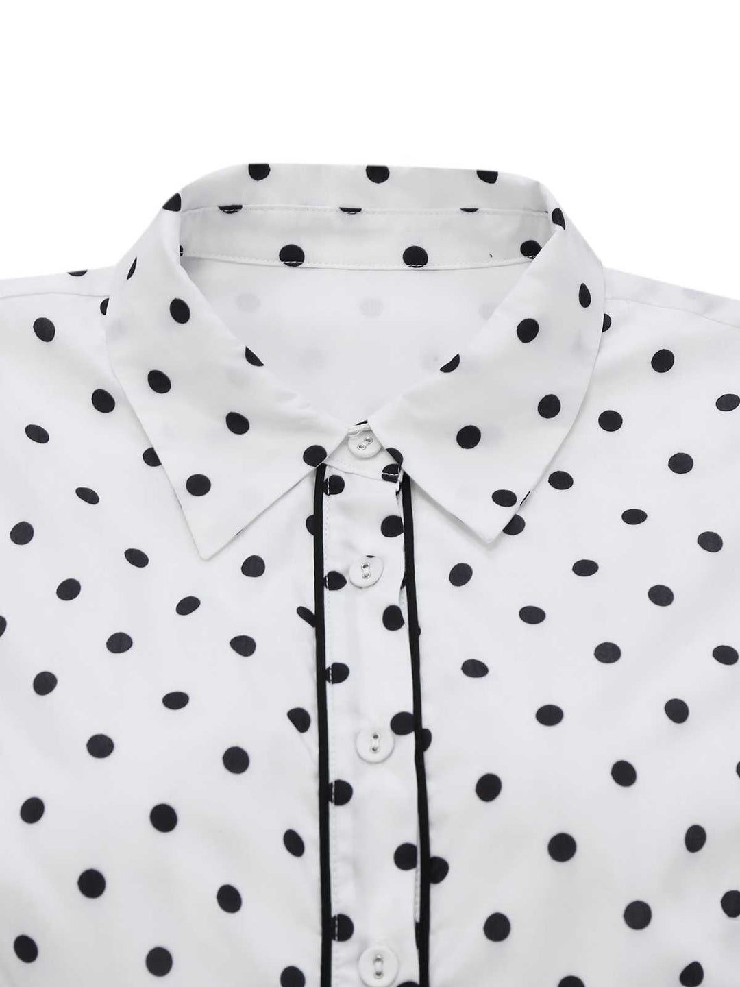 1950s Polka Dot Belted Sleeveless Shirt Dress - vintage dress, retro fashion, rockabilly