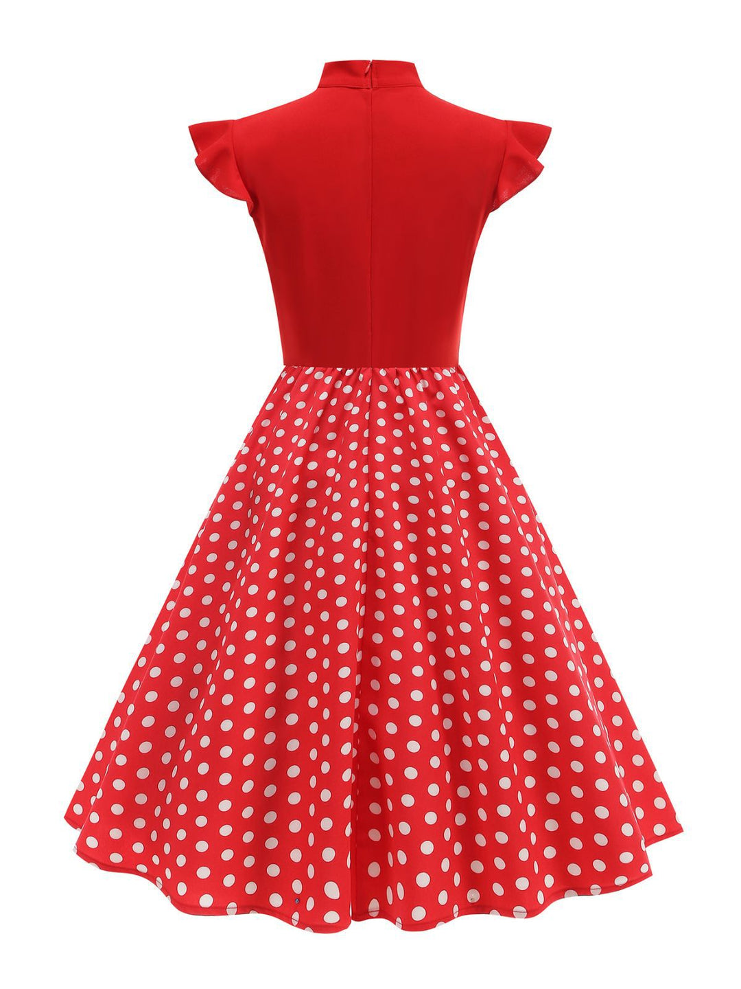 1950s Polka Dot Bow Swing Dress - vintage dress, retro fashion, rockabilly