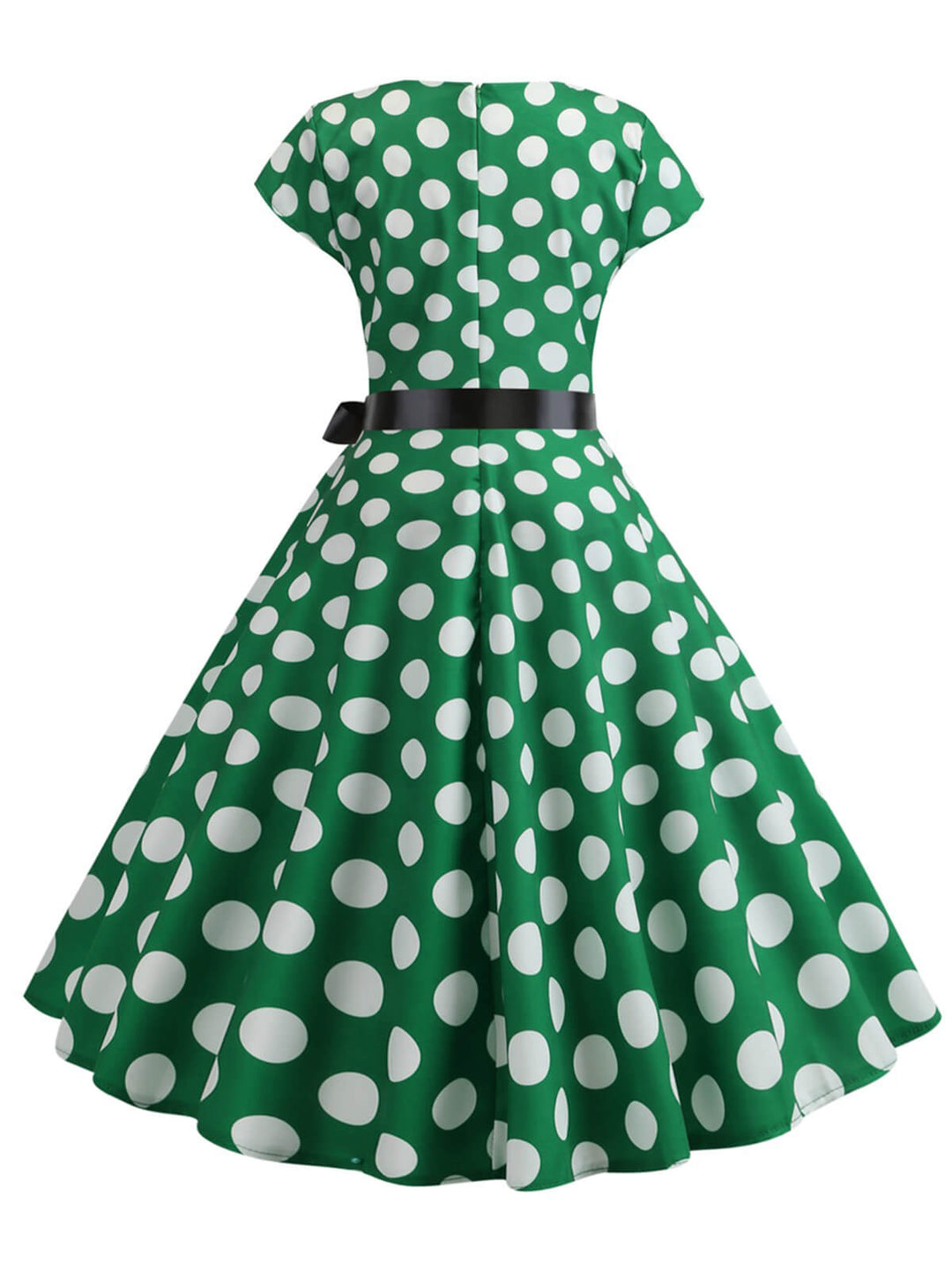 1950s Polka Dot Cap Sleeved Dress, vintage dress, retro fashion, rockabilly, pin-up fashion - perfect for women who love vintage and retro fashion