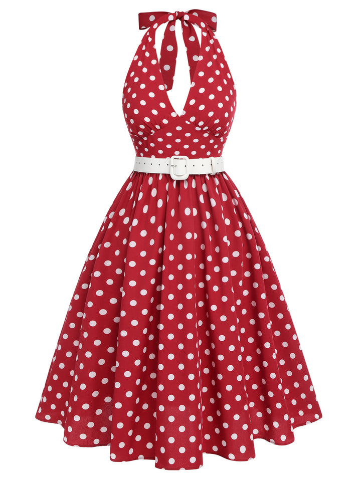 1950s Polka Dot Halter Dress | 1950s | vintage dress, retro fashion