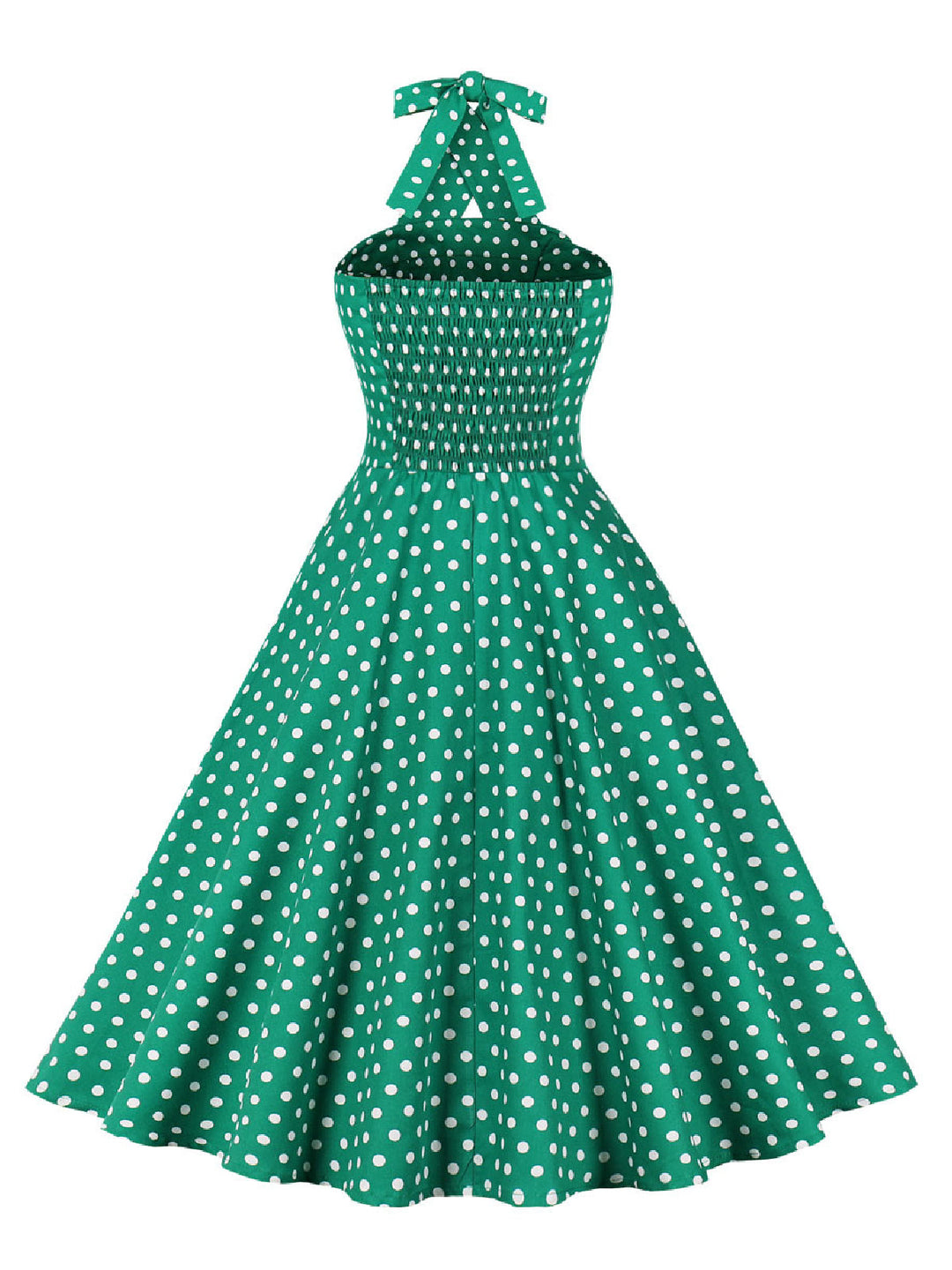 1950s Polka Dot Halter Dress: timeless style reimagined