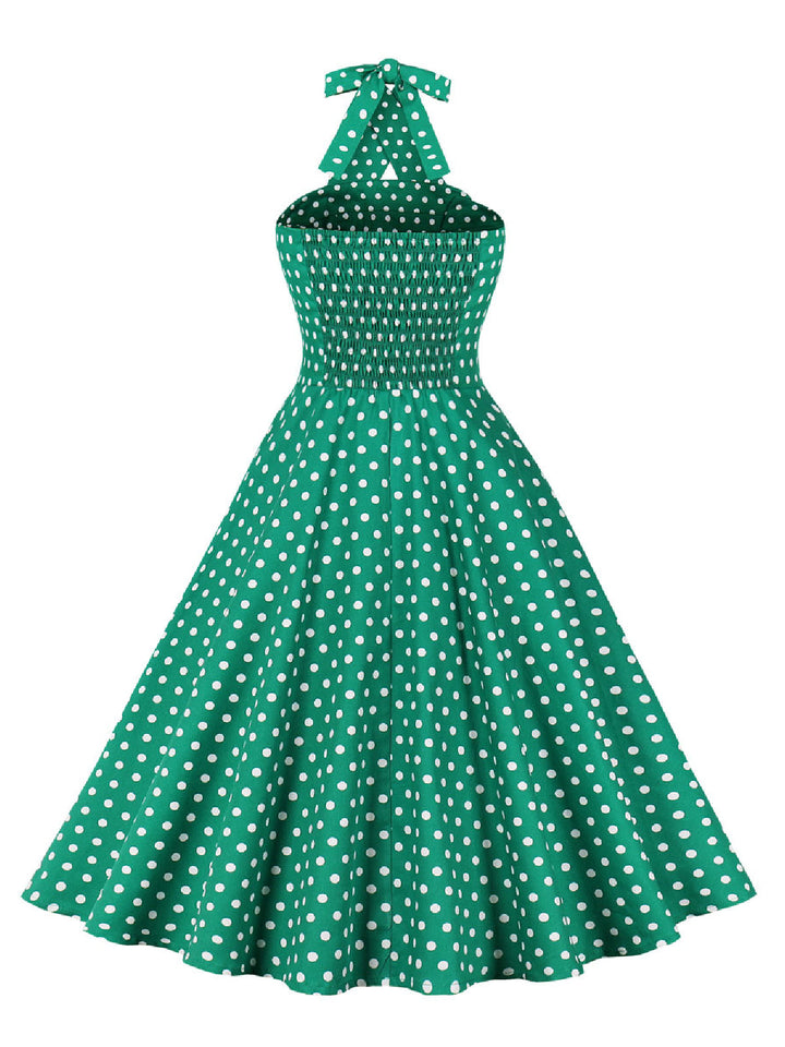 1950s Polka Dot Halter Dress: timeless style reimagined