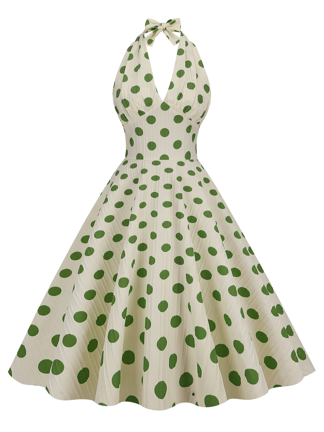1950s Polka Dot Halter Swing Dress: timeless style reimagined