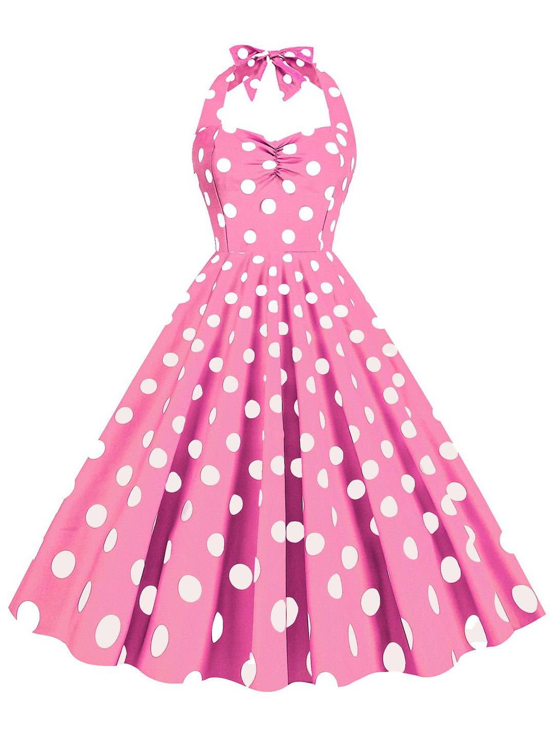 1950s Polka Dot Halter Swing Dress — the kind of 1950s dress that makes strangers smile