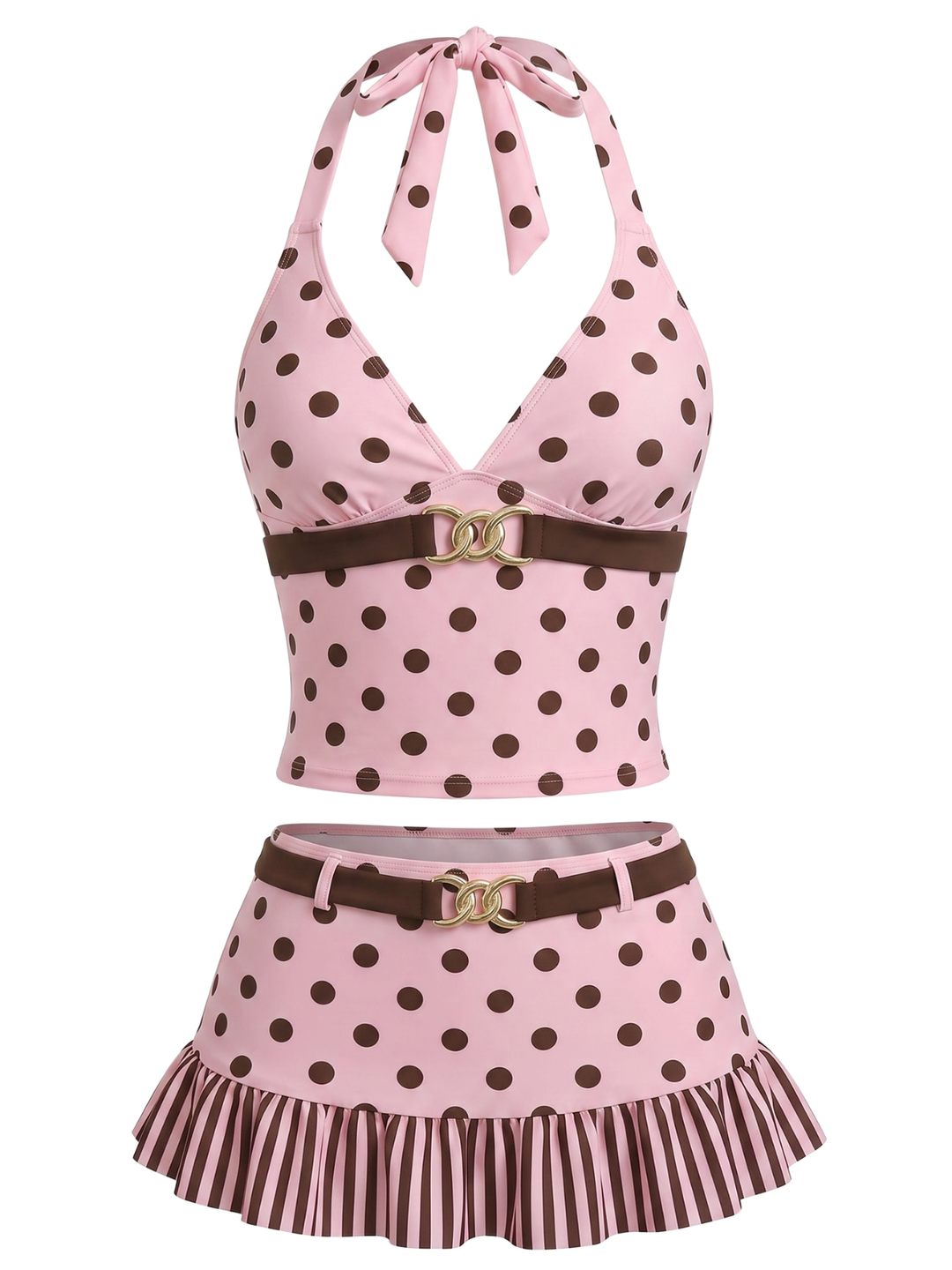 [Pre-Sale] Pink Vintage Retro One-Piece Swimsuit