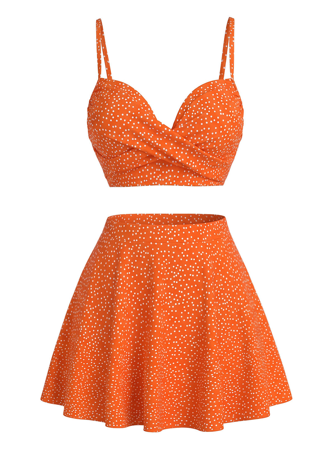 1950s Polka Dot Underwire Tankini Set 6