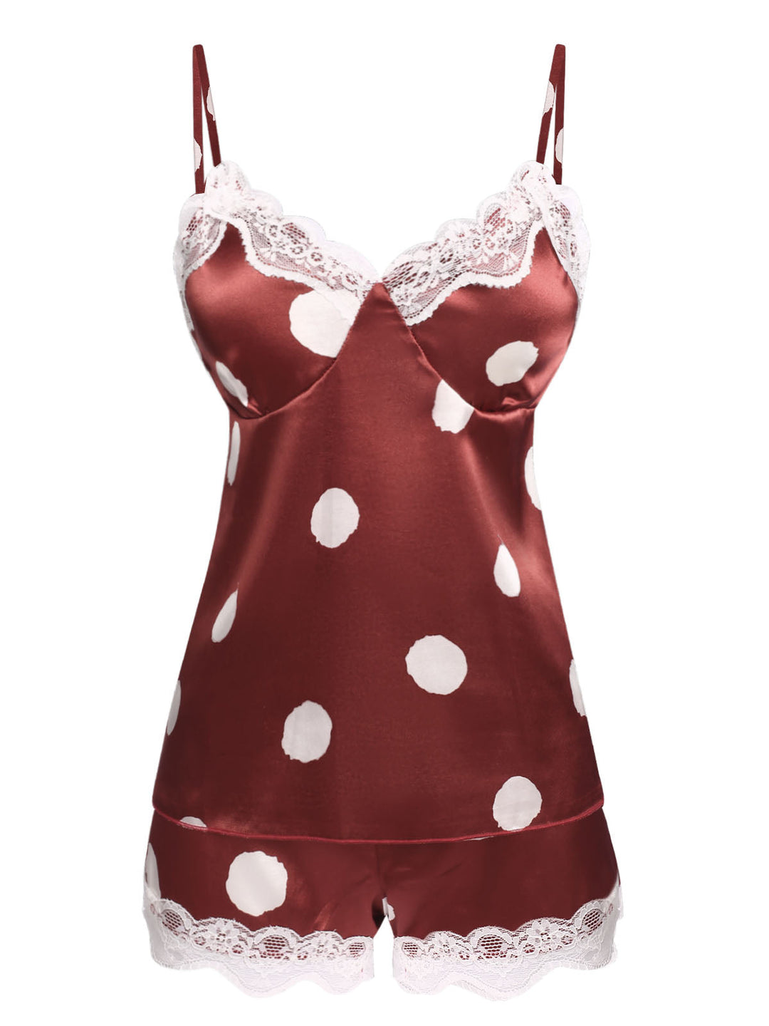 Polka Dot Lace Camisole Sleepwear, vintage fashion, retro style - perfect for women who love vintage and retro fashion