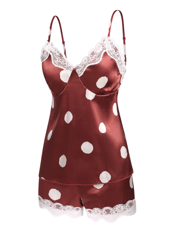 Polka Dot Lace Camisole Sleepwear: a classic that whispers rather than shouts