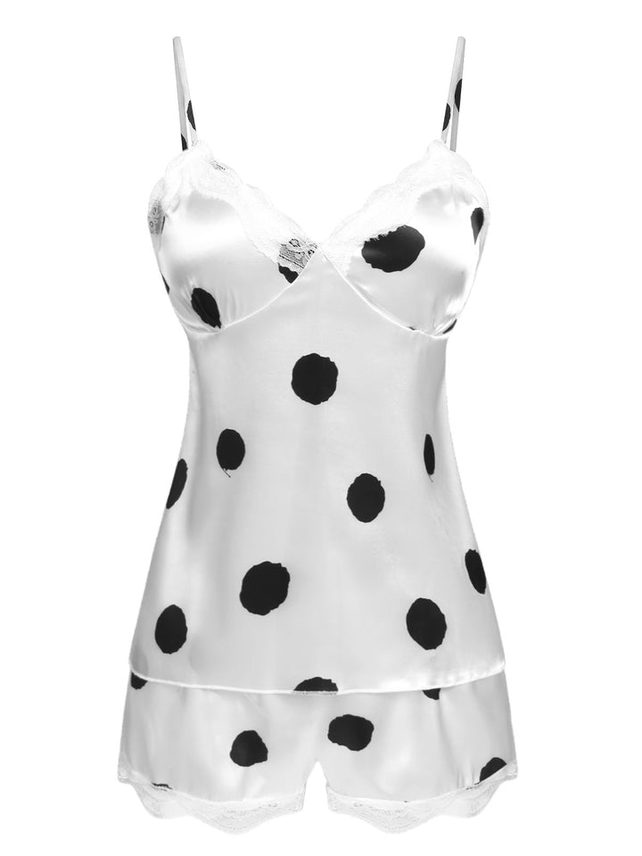 Polka Dot Lace Camisole Sleepwear, vintage fashion, retro style - perfect for women who love vintage and retro fashion