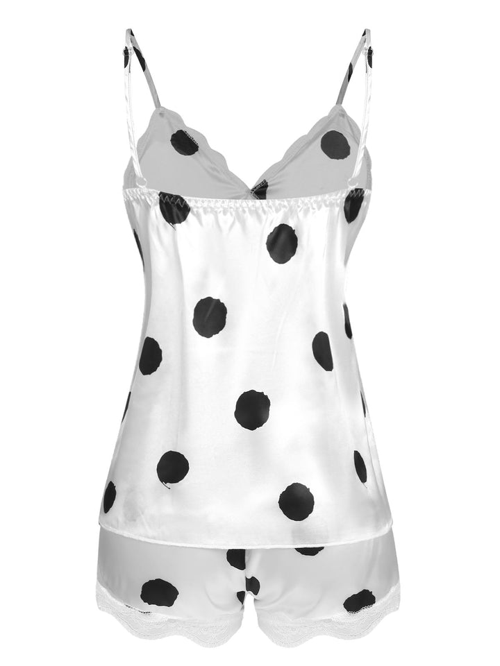 This Polka Dot Lace Camisole Sleepwear brings soul to her everyday