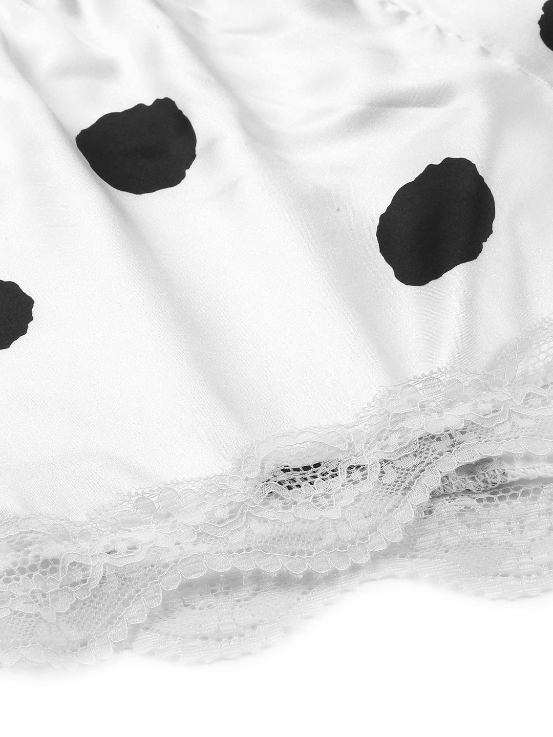 Polka Dot Lace Camisole Sleepwear — jazz-age spirit for her morning coffee