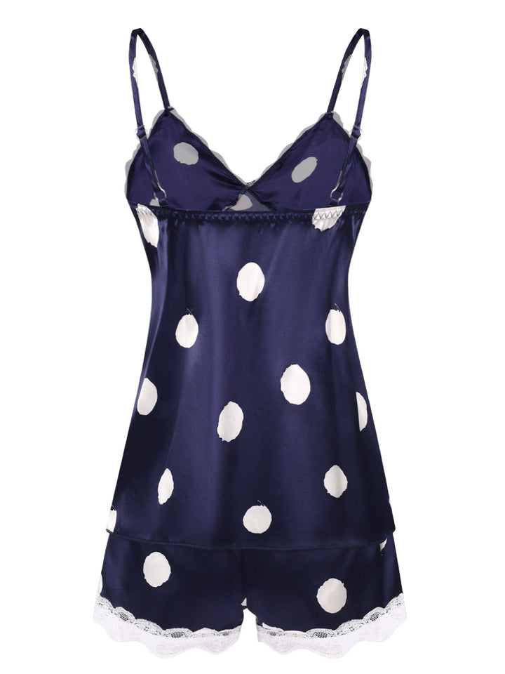 This Polka Dot Lace Camisole Sleepwear brings soul to her everyday