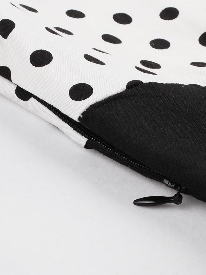 1950s Polka Dot Patchwork Swing Dress: timeless style reimagined