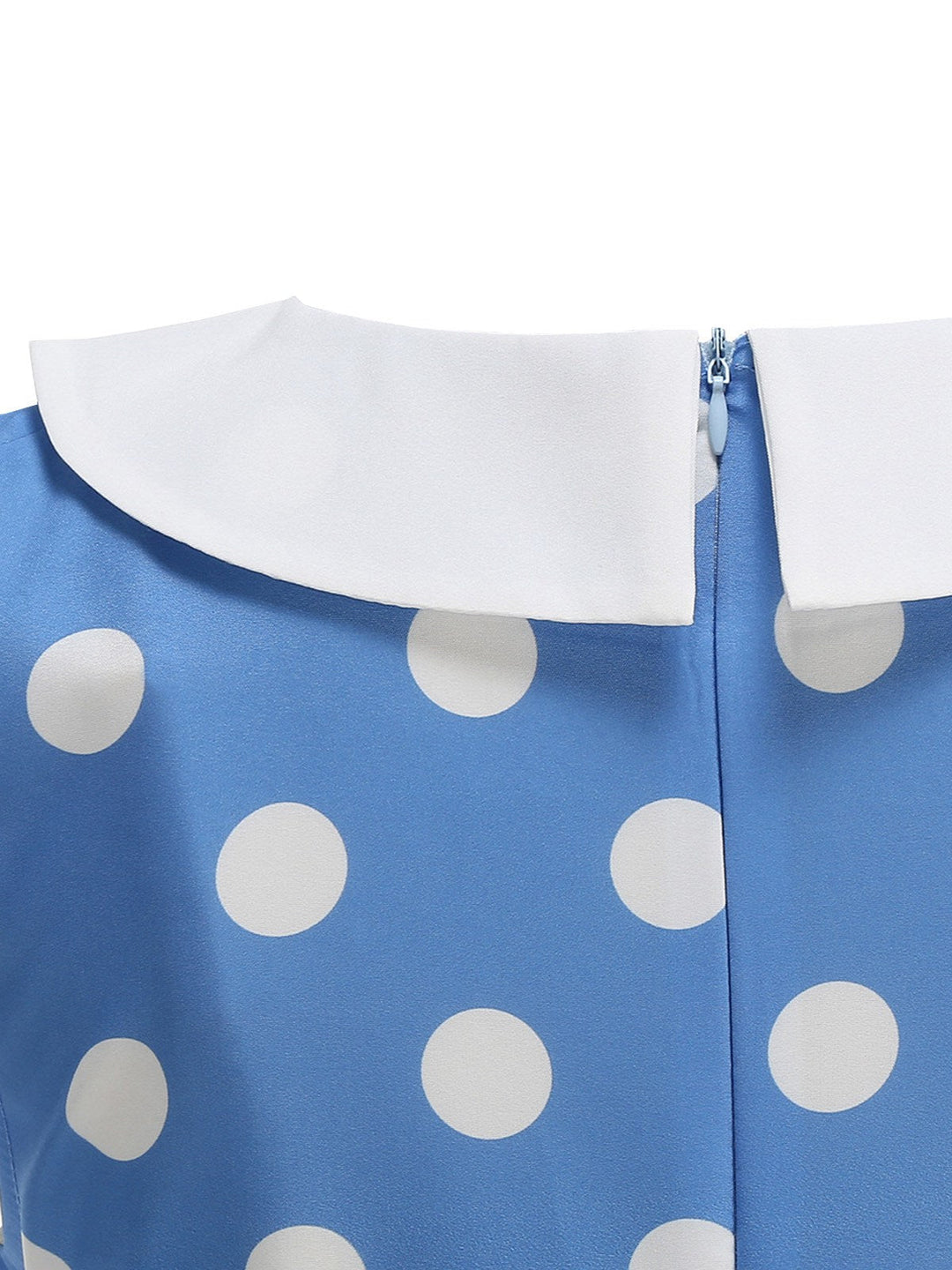 1950s Polka Dot Peter Pan Collar Sleeveless Dress - vintage dress, retro fashion, rockabilly