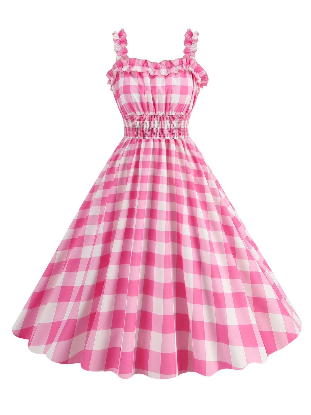 1950s Polka Dot Smocking Strap Dress, vintage dress, retro fashion, rockabilly, pin-up fashion - perfect for women who love vintage and retro fashion