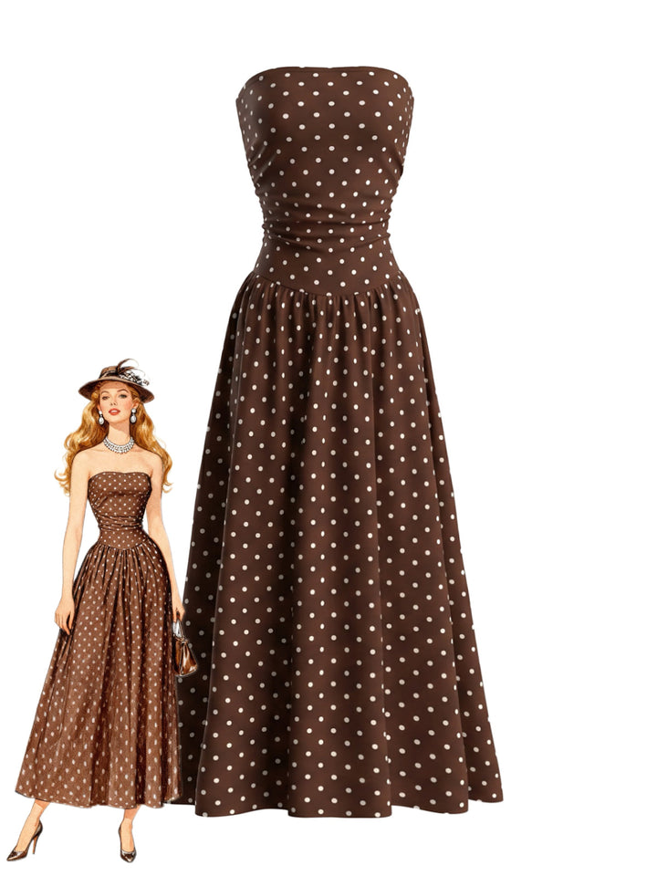 1950s Polka Dot Vintage Classic Dress 6