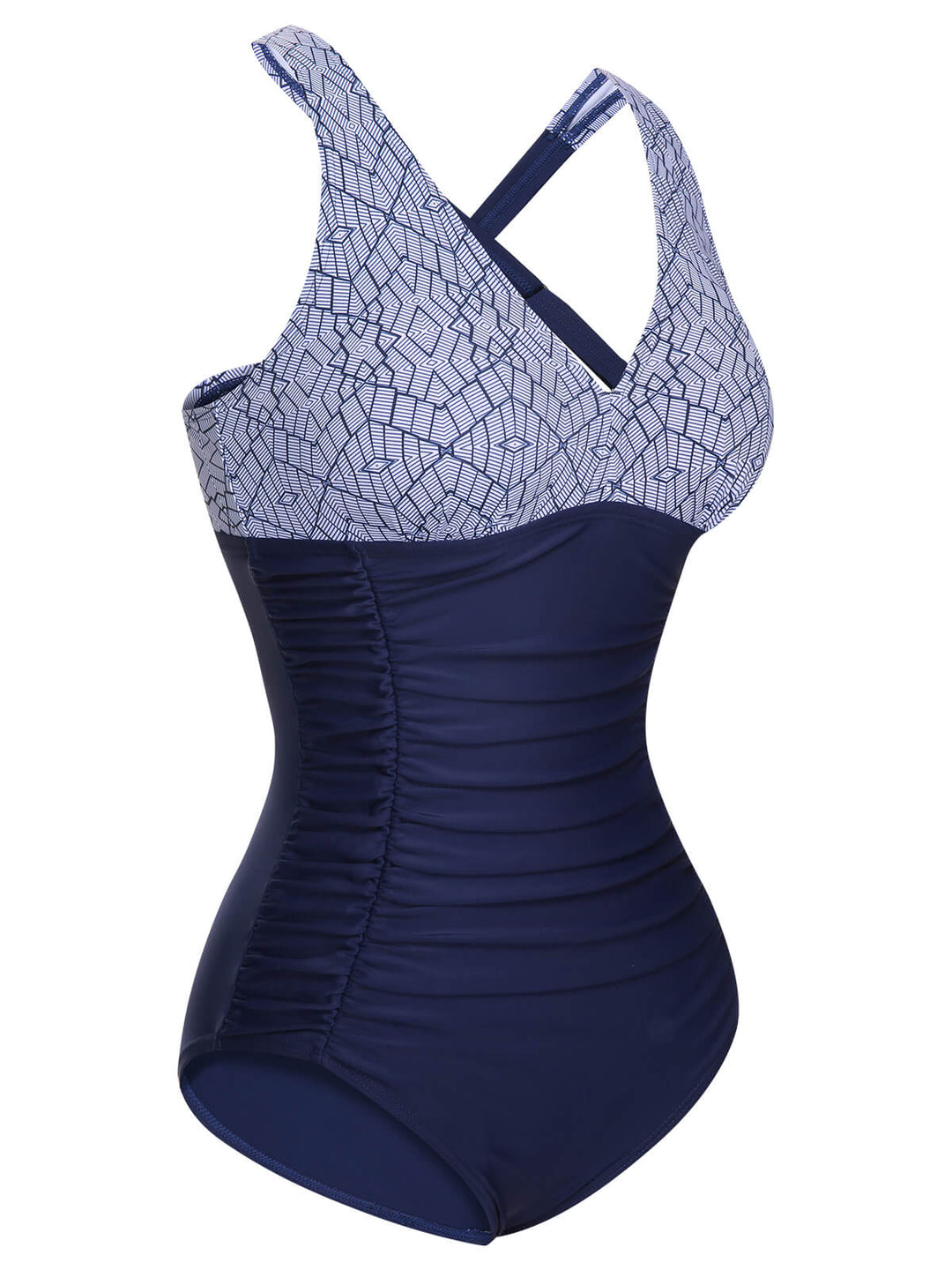 This 1950s Printed One-Piece Swimsuit carries 1950s vacation dreams in every stitch