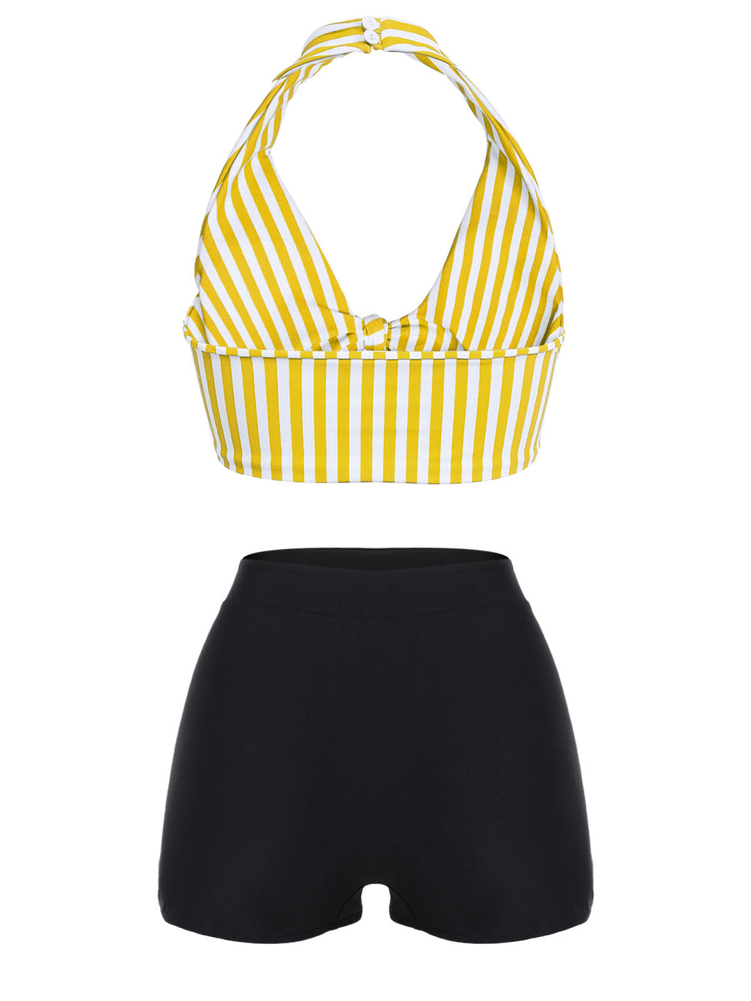 1950s Retro Halter Stripes Bikini Set - vintage fashion, retro style