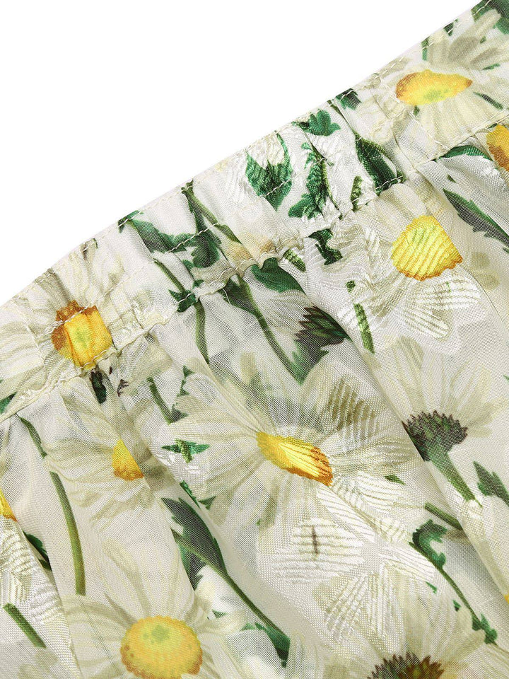 1950s Romper &amp; White Floral Skirt, classic vintage style elegant retro fashion - Image 10