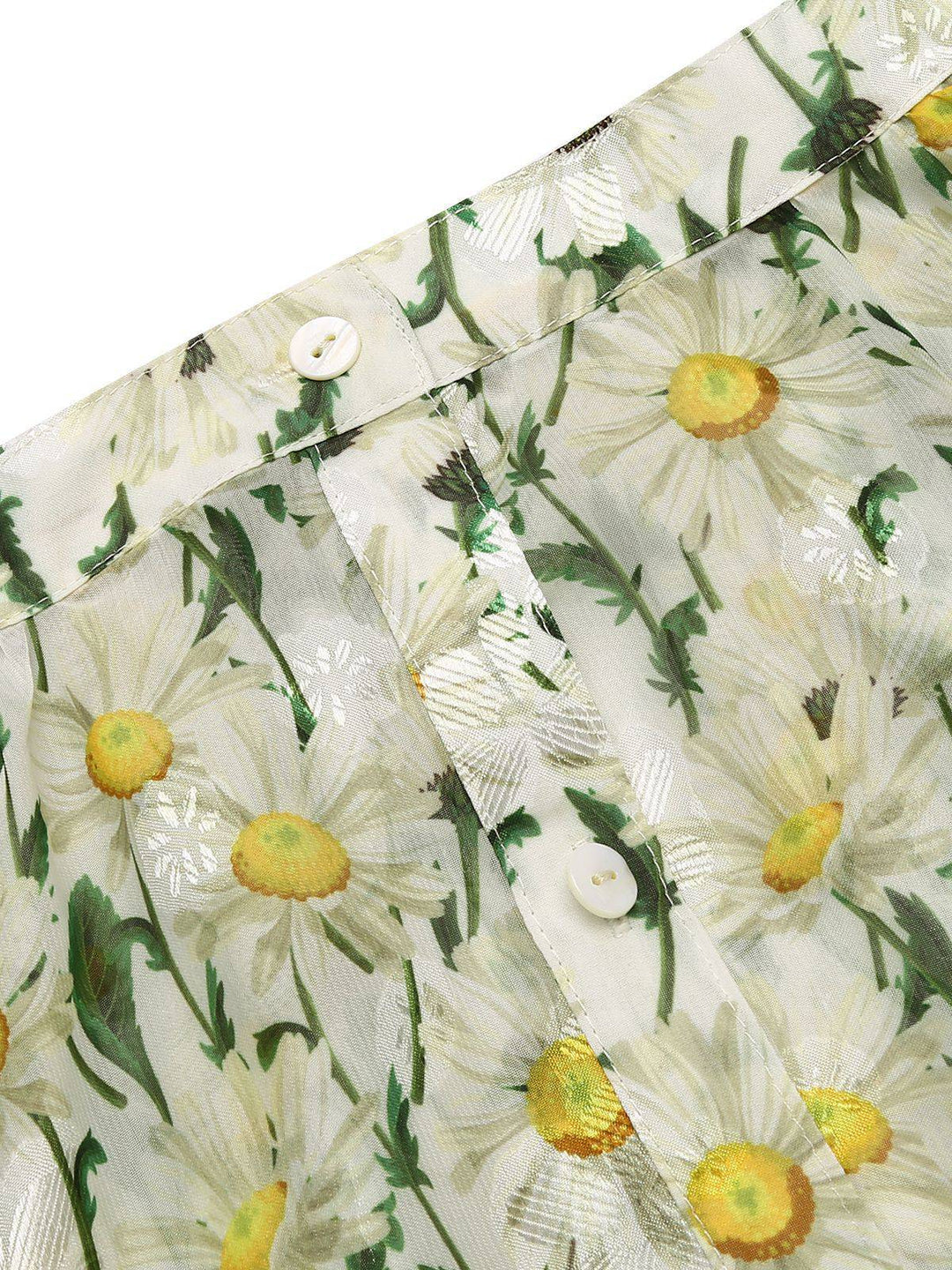 1950s Romper &amp; White Floral Skirt, classic vintage style elegant retro fashion - Image 9