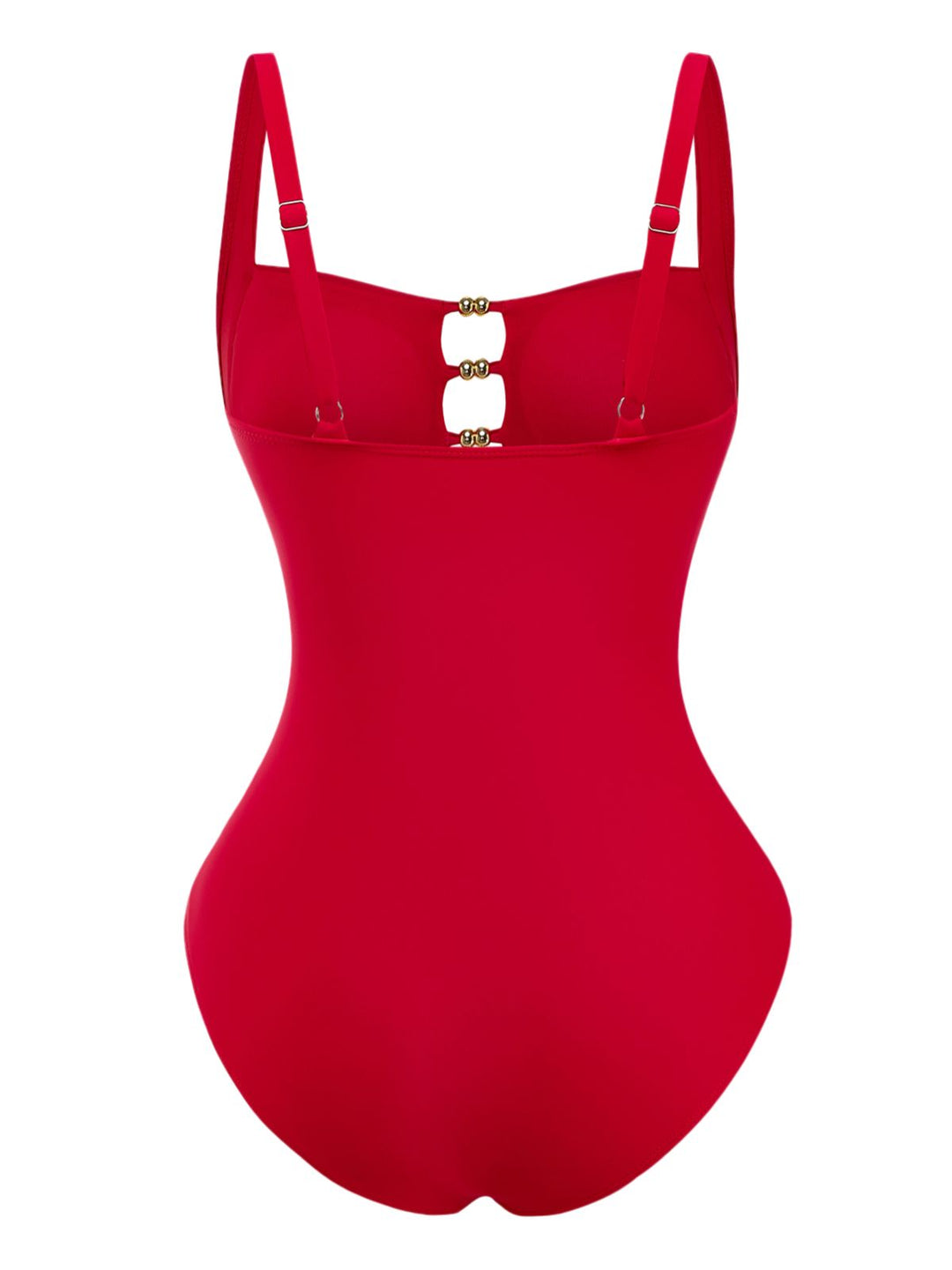 1950s Ruched Cutout Tummy Control One-Piece Swimsuit: beautiful vintage swimwear, retro swimsuit, pin-up style with timeless appeal