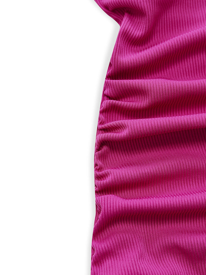 Pink Ruffle Slim Bikini One Piece One Piece Swimsuit 6