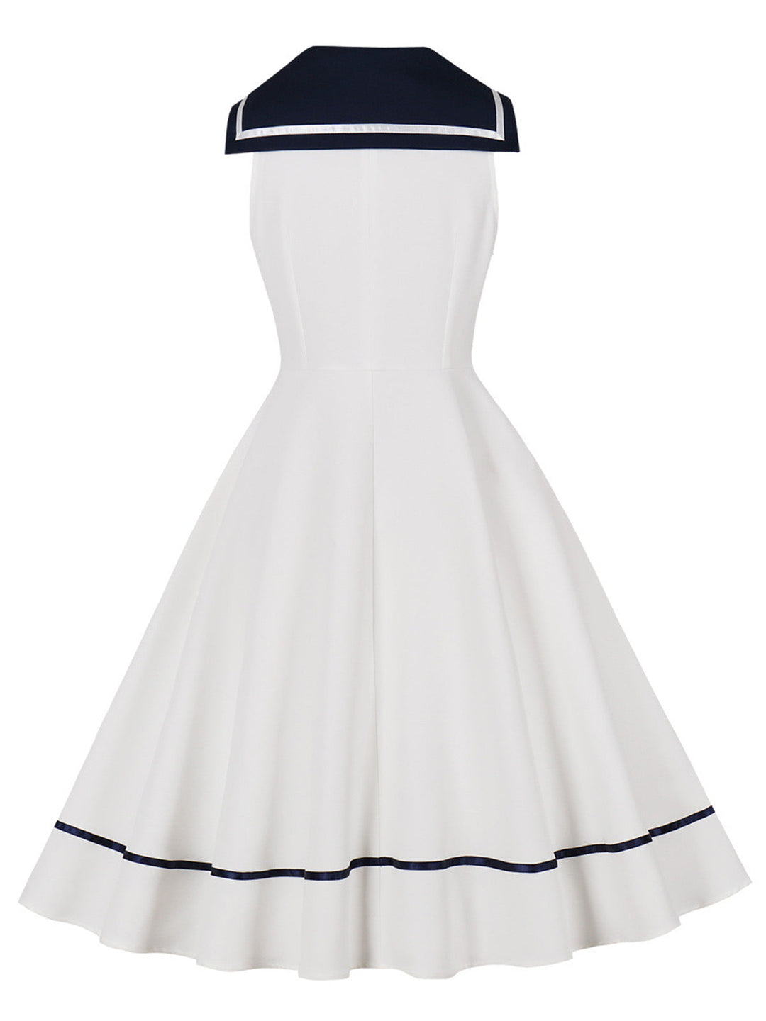 1950s-Sailor-Red-Bow-Sleeveless-Swing-Dress, vintage, retro, dress