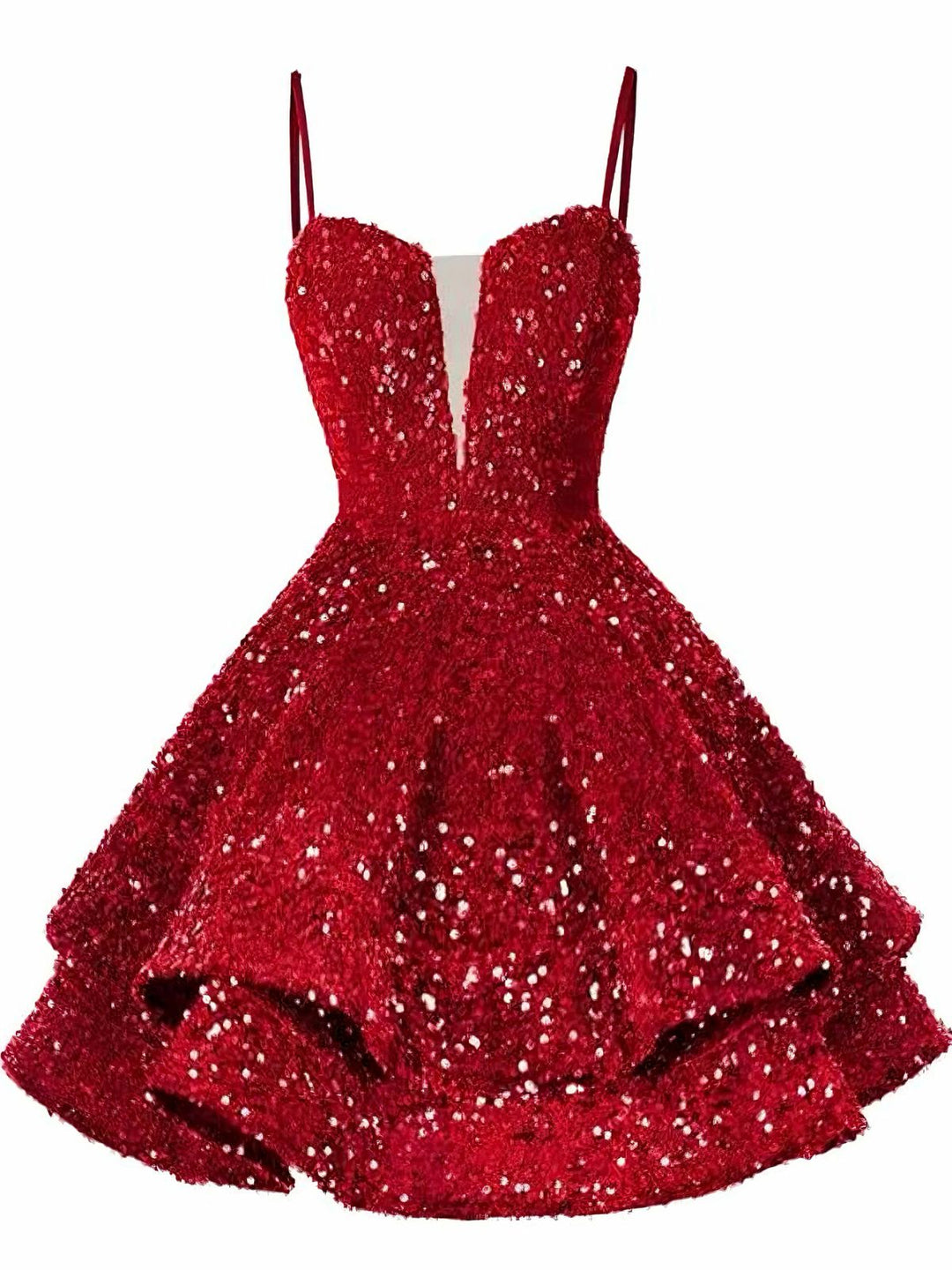 1950s Sequin Deep V-Neck Lace-UP Mini Party Dress - vintage dress, retro fashion, rockabilly