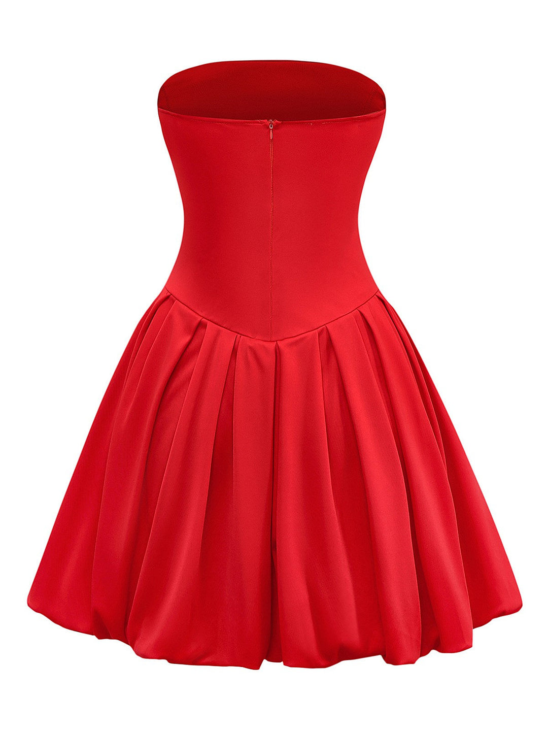 1950s Solid Basque Waist Strapless Bubble Dress - vintage dress, retro fashion, rockabilly