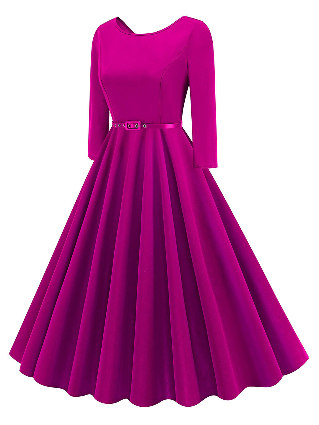 1950s Solid Belted Swing Dress — the kind of 1950s dress that makes strangers smile